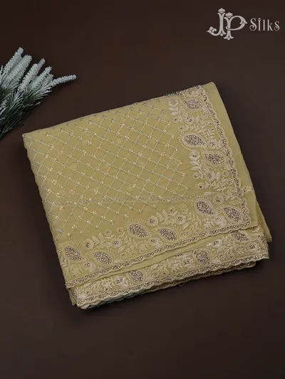 Light Yellow Georgette Designer Saree - E5416